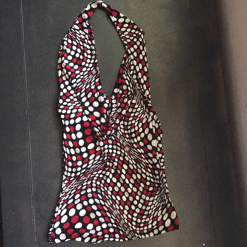 Red and White Polkadot Haltered top